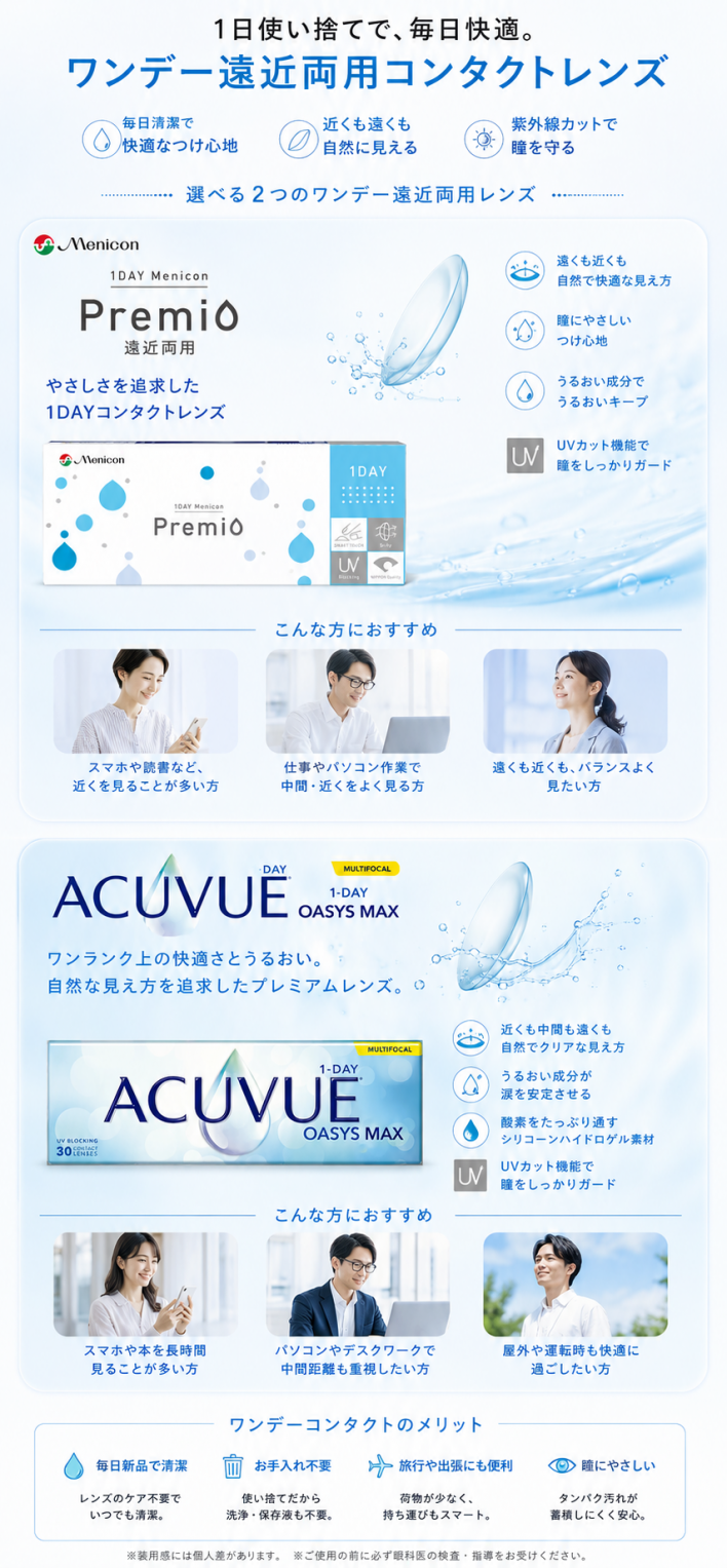 ワンデー遠近