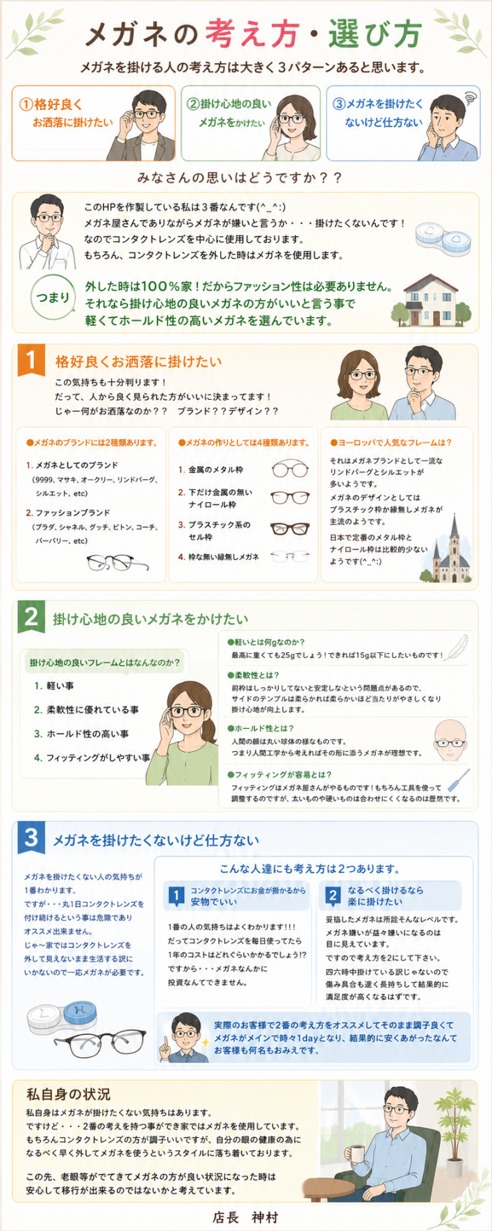 メガネの選び方